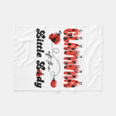 Couverture Polaire Glamma de la petite fille d'anniversaire ladybug (Devant (Horizontal))