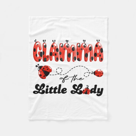Couverture Polaire Glamma de la petite fille d'anniversaire ladybug (Devant)