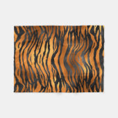 Couverture Polaire Glamorous Black Brown Tiger Stripes Animal Print (Devant (Horizontal))