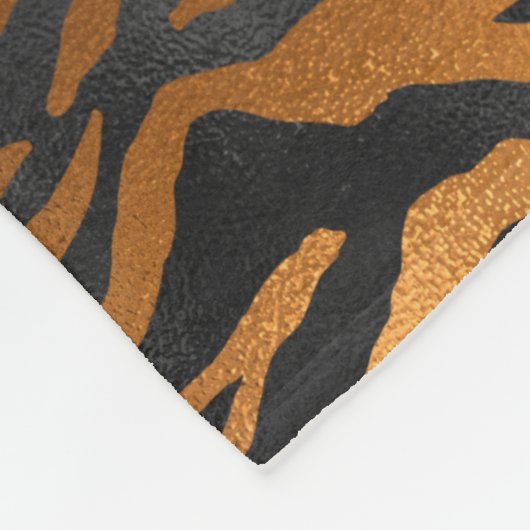 Couverture Polaire Glamorous Black Brown Tiger Stripes Animal Print (Coin)