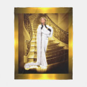 Couverture Polaire Glamour Hollywood Regency Diva Or (Devant)