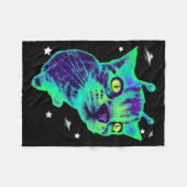 Couverture Polaire Glerp Glorp Funny Alien Cat Meme Gnarp Cat Silly A (Devant (Horizontal))
