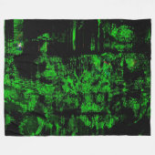 COUVERTURE POLAIRE GLITCH EN VERT (Devant (Horizontal))