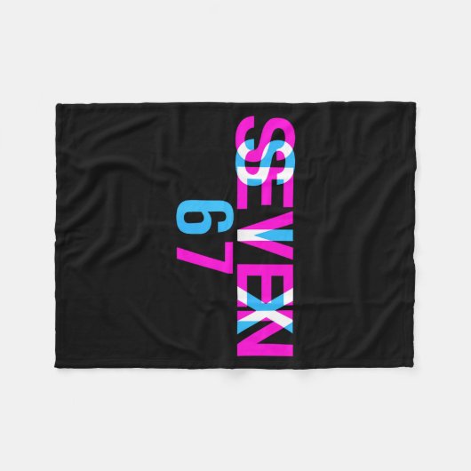 Couverture Polaire Glitch Optical Illusion Funny Six Seven 67 Meme Ge (Devant (Horizontal))