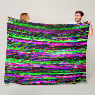 Couverture Polaire Glitch tech abstract pattern