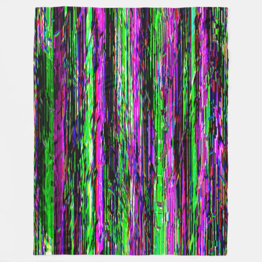 Couverture Polaire Glitch tech abstract pattern (Devant)