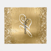 Couverture Polaire Glitterie or huile Fancy Monogramme (Devant (Horizontal))
