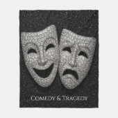 Couverture Polaire Glittery Comedy & Tragedy Drama Mask (Devant)