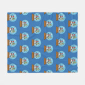 Couverture Polaire Globe de neige avec Snowman et Motif d'arbre à pin (Devant (Horizontal))