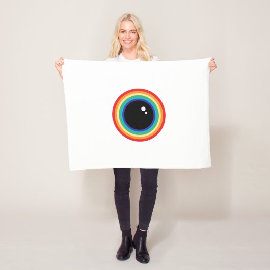 Couverture Polaire Globe oculaire arc-en-ciel cool (En situation)