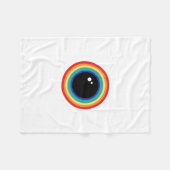 Couverture Polaire Globe oculaire arc-en-ciel cool (Devant (Horizontal))