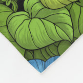 Couverture Polaire Gloire du matin en bleu et vert (Coin)