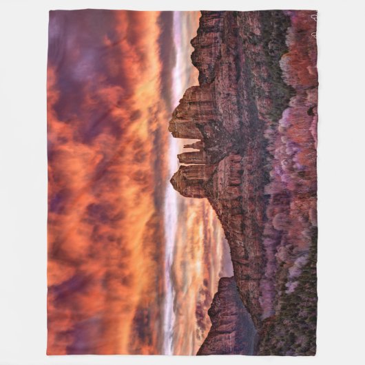 Couverture Polaire Gloire du matin rose (Devant)