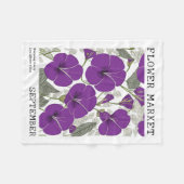 Couverture Polaire Gloire du matin Septembre Fleur de naissance March (Devant (Horizontal))