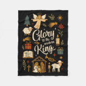 Couverture Polaire Glory To The Newborn King Christmas Nativity Scene (Devant)