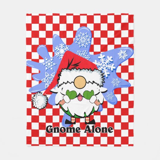 Couverture Polaire Gnome Alone Funny Christmas Movie Parodie Rouge Ve (Devant)