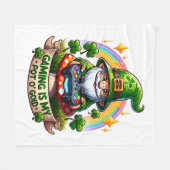 Couverture Polaire Gnome de joueur de la Saint-Patrick (Devant (Horizontal))