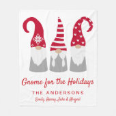 Couverture Polaire Gnome de Noël pour les fêtes Personnalisé (Devant)