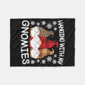 Couverture Polaire Gnome De Noël Qui S'Accroche Avec Mes Gnomies (Devant (Horizontal))