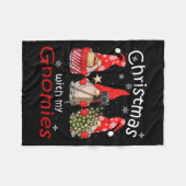 Couverture Polaire Gnome Funny Famille Chemises de Noël Femmes 2024 (Devant (Horizontal))