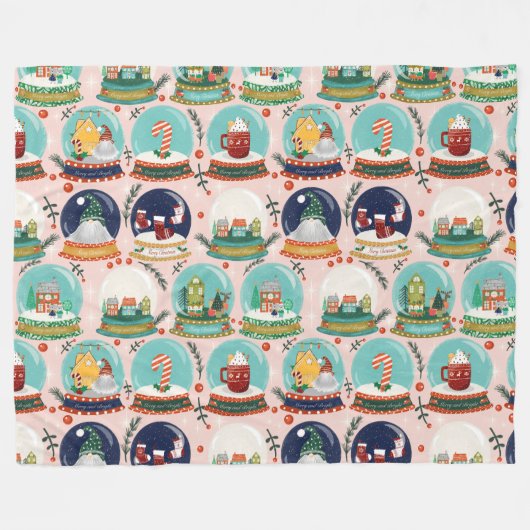Couverture Polaire Gnome//Gnome//Gingerbread House// (Devant (Horizontal))