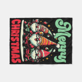 Couverture Polaire Gnome Joyeux Noël (Devant (Horizontal))