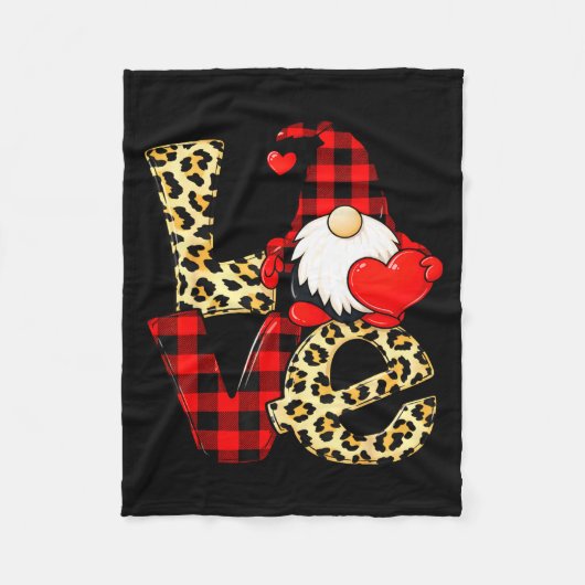 Couverture Polaire Gnome Love Valentine Gnomes Valentines Day Men Wom (Devant)