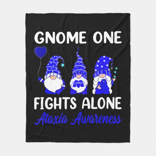 Couverture Polaire Gnome One Fights Alone Blue Ribbon Ataxia Awarenes (Devant)