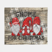 Couverture Polaire Gnome Pour Noël Plaid Rustic Country Farmhouse (Devant (Horizontal))