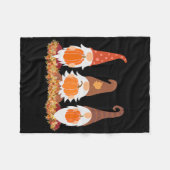 Couverture Polaire Gnomes Automnes Et Feuilles Automnes De Bons Cadea (Devant (Horizontal))