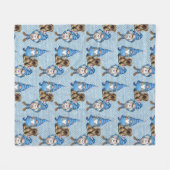Couverture Polaire Gnomes d'aquarelle doux (Devant (Horizontal))