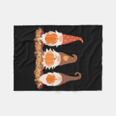 Couverture Polaire Gnomes D'Automne Et Feuilles D'Automne Mignons Gra (Devant (Horizontal))