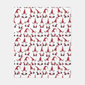Couverture Polaire Gnomes de Noël avec Fête de l'aquarelle lanterne (Devant)