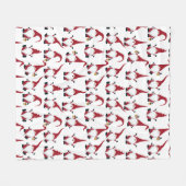 Couverture Polaire Gnomes de Noël avec Fête de l'aquarelle lanterne (Devant (Horizontal))