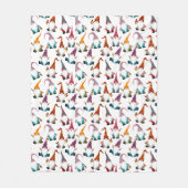 Couverture Polaire Gnomes de Noël avec Fête de l'aquarelle lanterne (Devant)