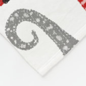 Couverture Polaire Gnomes de Noël modernes Nains Motif gris rouge (Coin)