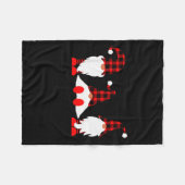 Couverture Polaire Gnomes For The Holidays Buffalo Plaid Gnome Christ (Devant (Horizontal))