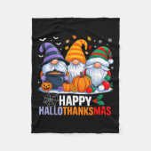 Couverture Polaire Gnomes Halloween Thanksgiving Christmas Happy Hall (Devant)