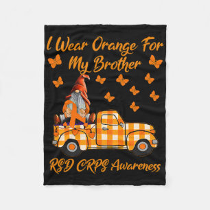 Couverture Polaire Gnomes Je Porte Orange Pour Mon Frère Crps Rsd Con