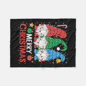 Couverture Polaire Gnomes Joyeux Noël Lumière Famille Gnome Xmas Mat (Devant (Horizontal))