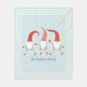 Couverture Polaire Gnomes scandinaves fantastiques vacances avec nom (Devant)