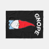 Couverture Polaire Gnope Gnome Nope Fête de Noël Drôle Hommes Femmes  (Devant (Horizontal))