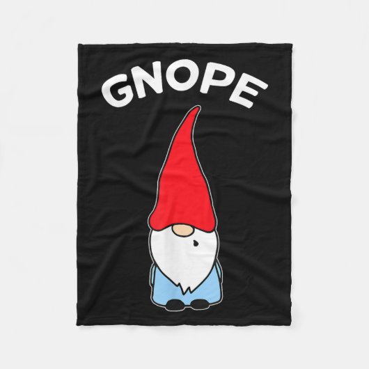 Couverture Polaire Gnope Gnome Nope Fête de Noël Drôle Hommes Femmes  (Devant)