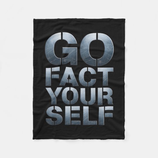 Couverture Polaire Go Fact Yourself Funny Slogan Science Steel Engine (Devant)