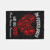 Couverture Polaire Go Red - American Heart Month Awareness In Februar (Devant (Horizontal))