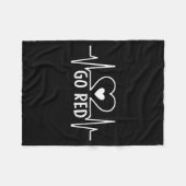 Couverture Polaire Go Red For Women American Heart Disease Month Awar (Devant (Horizontal))