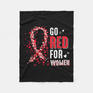 Couverture Polaire Go Red For Women Ribbon Heart Disease Awareness Mo
