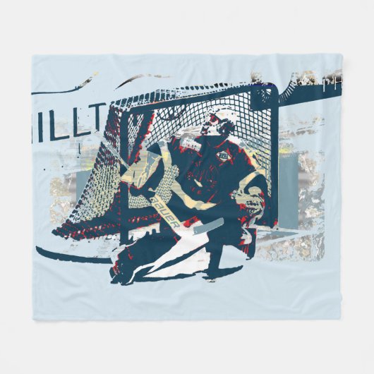 Couverture Polaire Goalie - Joueur de hockey sur glace (Devant (Horizontal))