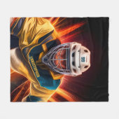 Couverture Polaire Goalkeeper Hockey sur glace avec votre nom gardien (Devant (Horizontal))