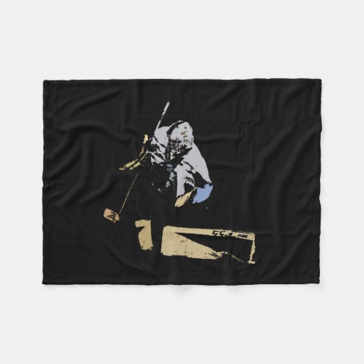 Couverture Polaire Goaltender - Joueur de hockey (Devant (Horizontal))